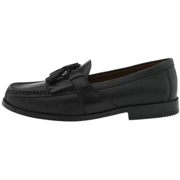 imageJohnston amp Murphy Mens Aragon Kiltie Tassel Casual Dress ShoeClassic DesignLeather Textile LiningLeather Sole with Rubber HeelBlack Smooth and Waxed
