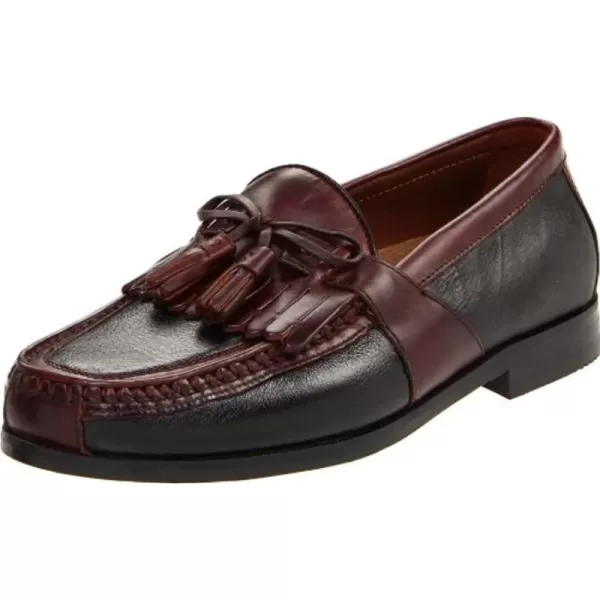 imageJohnston amp Murphy Mens Aragon Kiltie Tassel Casual Dress ShoeClassic DesignLeather Textile LiningLeather Sole with Rubber HeelBlack SmoothAntique Mahogany Waxed