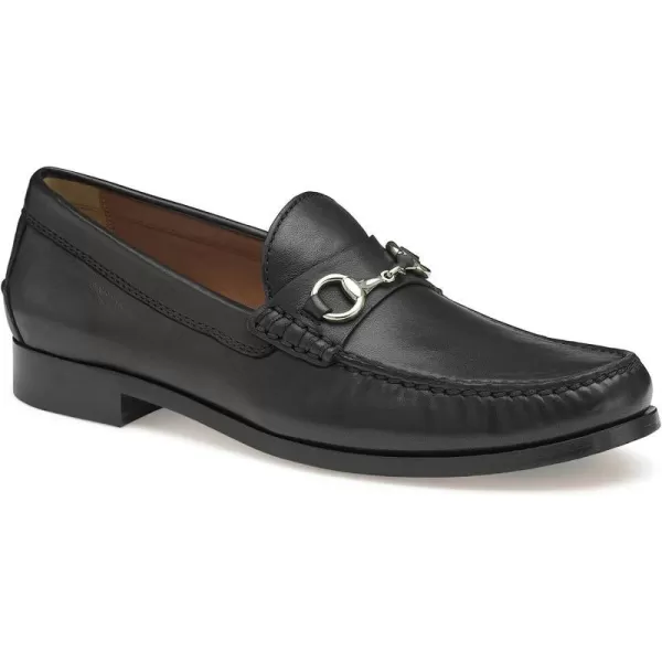imageJohnston amp Murphy Mens Baldwin Bit Shoes  Mens Dress Shoes Leather Moccasin Shoes Dress Shoes for Men Durable Rubber Sole amp Brushed Nickel Hardware Mens LoafersBlack Sheepskin