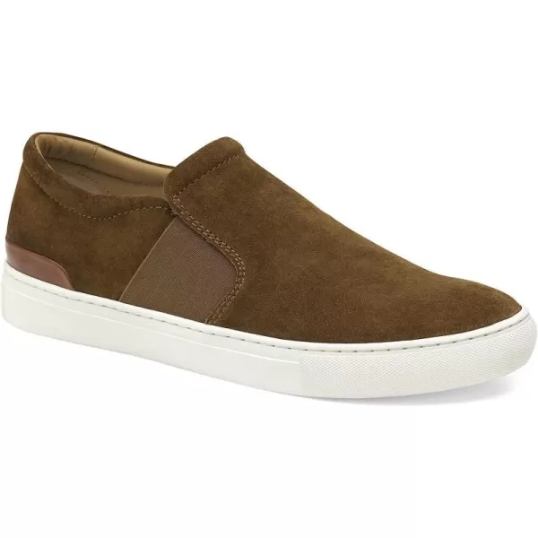 imageJohnston amp Murphy Mens Banks SlipOn Shoe  Retro Style Sheepskinnbsp Lining nbspVachettanbspLeather Trim nbspTRUFOAMnbspFootbed  Rubber Cup SoleTan Italian Suede