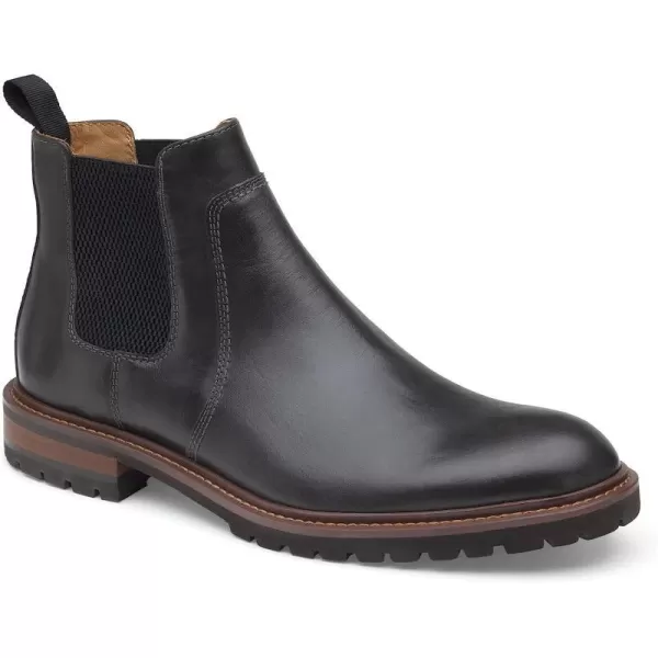 imageJohnston amp Murphy Mens Barrett Chelsea Boot  FullGrain Leather or Suede  Classic Design  Side Stretch Gores  Advanced Cushioning  Superior ComfortCharcoal Full Grain