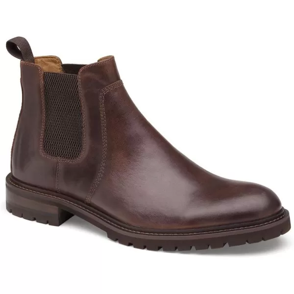 imageJohnston amp Murphy Mens Barrett Chelsea Boot  FullGrain Leather or Suede  Classic Design  Side Stretch Gores  Advanced Cushioning  Superior ComfortMahogany Full Grain