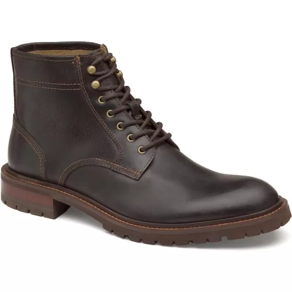 imageJohnston amp Murphy Mens Barrett Plain Toe Boot  FullGrain Leather or Suede  Advanced Cushioning  Tonal amp Heathered Laces  Superior ComfortDark Brown Full Grain