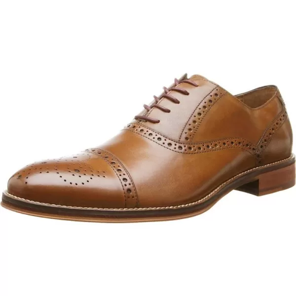 imageJohnston amp Murphy Mens Conard Cap ToeHandBurnished LeatherRubber SoleTan Italian Calfskin