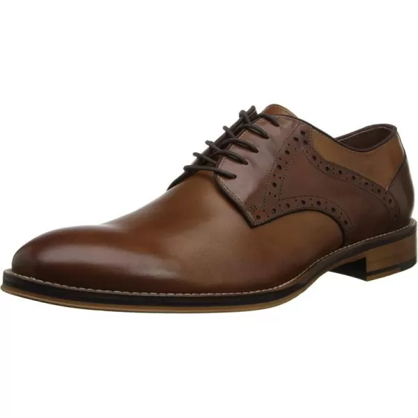 imageJohnston amp Murphy Mens Conard Cap ToeHandBurnished LeatherRubber SoleTanDark Brown Italian Calfskin