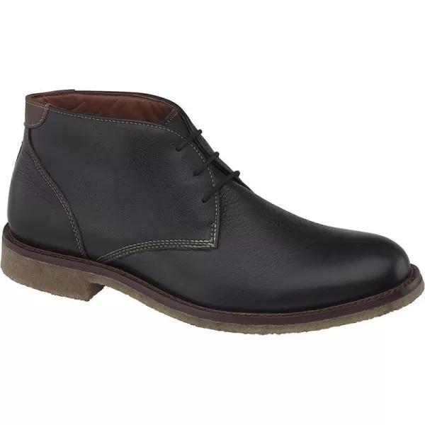 imageJohnston amp Murphy Mens Copeland Chukka Casual BootClassic DesignCrepe Rubber SoleMemoryFoam CushioningWaterResistantBlack Tumbled Full Grain