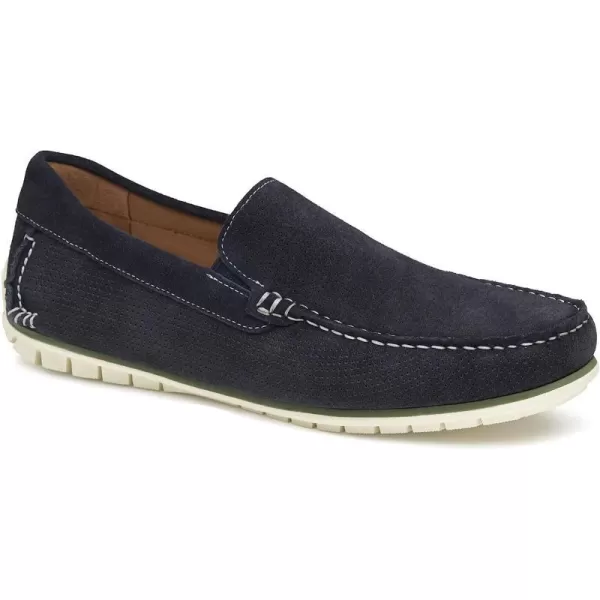imageJohnston amp Murphy Mens Cort Venetian Shoe  Full Coverage Flexible EVA Sole  Removable Cushioned InsoleNavy Perfed Nubuck