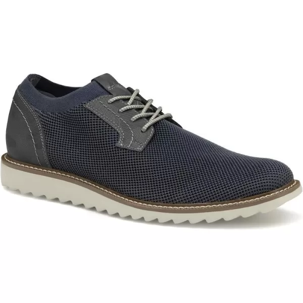 imageJohnston amp Murphy Mens Duncan Knit Plain Toe Shoe  Mens Walking Shoes Casual Shoes for Men Mens Casual Shoes Flexible Knit Shoes for Men Cushioned EVA Insole amp Sawtooth EVA SoleNavy KnitCamoembossed Leather