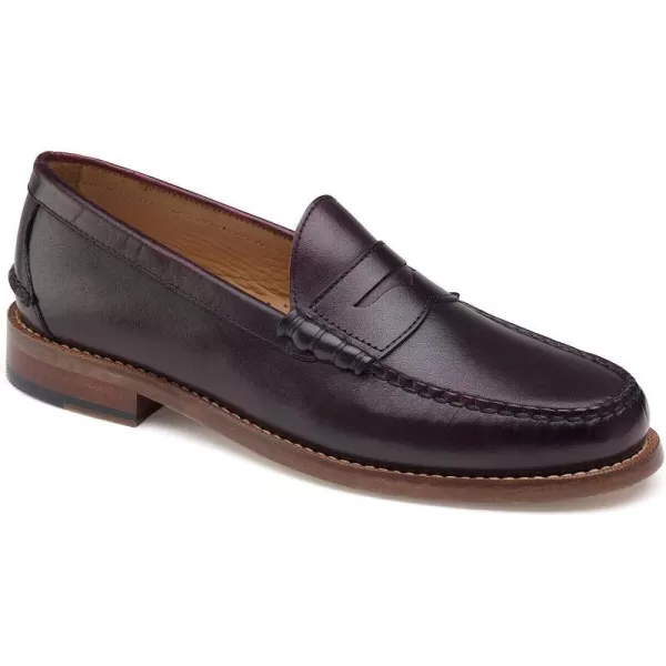 imageJohnston amp Murphy Mens Halstead Penny Loafers  Mens Dress Shoes Leather Moccasin Shoes Dress Shoes for Men Cushioned Footbed amp Leather Sole Mens Penny Loafers Business Casual ShoesBurgundy Full Grain