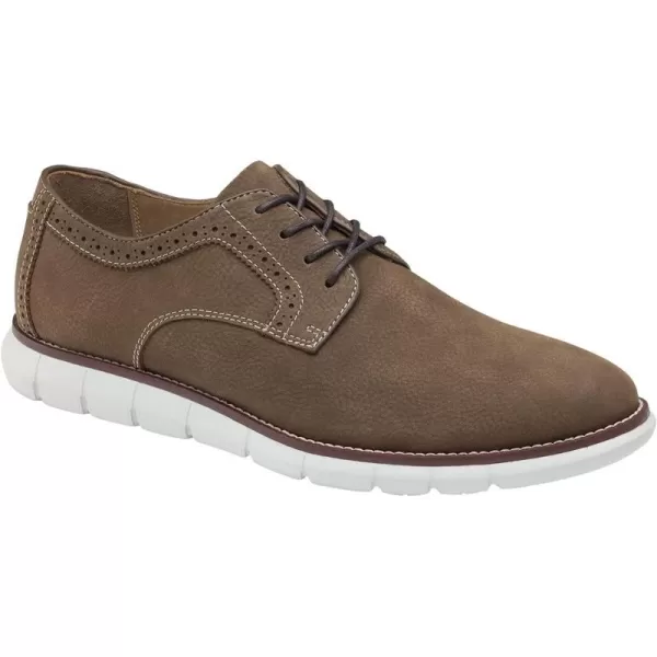imageJohnston amp Murphy Mens Holden Plain Toe ShoeBrown Tumbled Nubuck