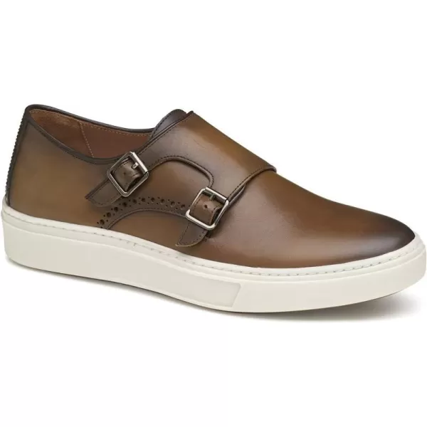 imageJohnston amp Murphy Mens Hollins DoubleBuckle Monk StrTan Full Grain