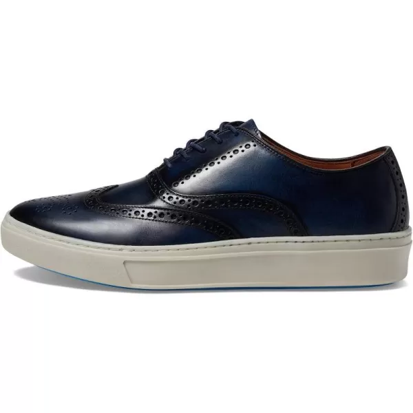 imageJohnston amp Murphy Mens Hollins Wingtip Shoe  Mens Walking Shoes Casual Shoes for Men Sneakers for Men Dress Sneakers Rubber Sole amp Cushioned FootbedNavy Full Grain