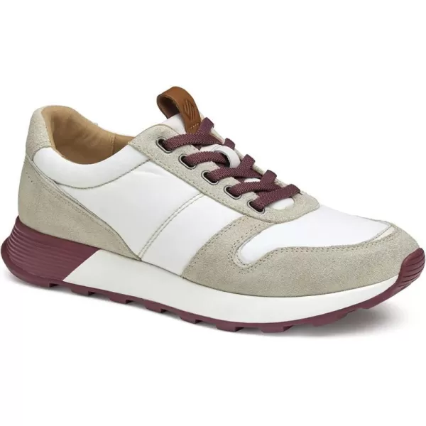 imageJohnston amp Murphy Mens Kinnon UThroat Shoes  Mens Walking Shoes Casual Sneakers EVA Cushioned Footbed Rubber SoleWhite SuedeRecycled Polyester