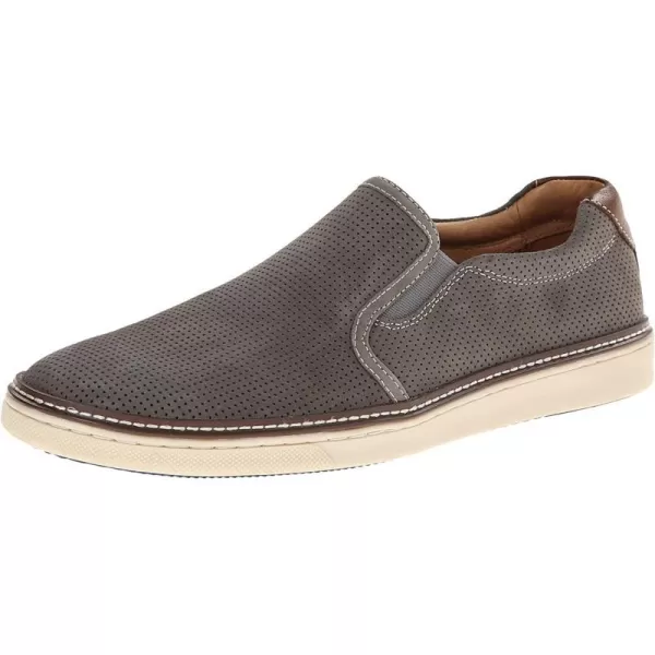imageJohnston amp Murphy Mens McGuffey Skull Embossed SlipOn Shoe  Cushioned Insole  Skeletal Leather LiningGray Perfed Nubuck