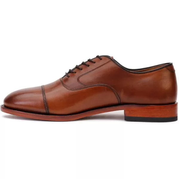 imageJohnston amp Murphy Mens Melton Cap Toe  Formal Dress ShoeTan Calfskin