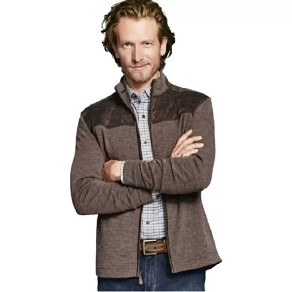 imageJohnston amp Murphy Mens QuiltedYoke FullZipBrown