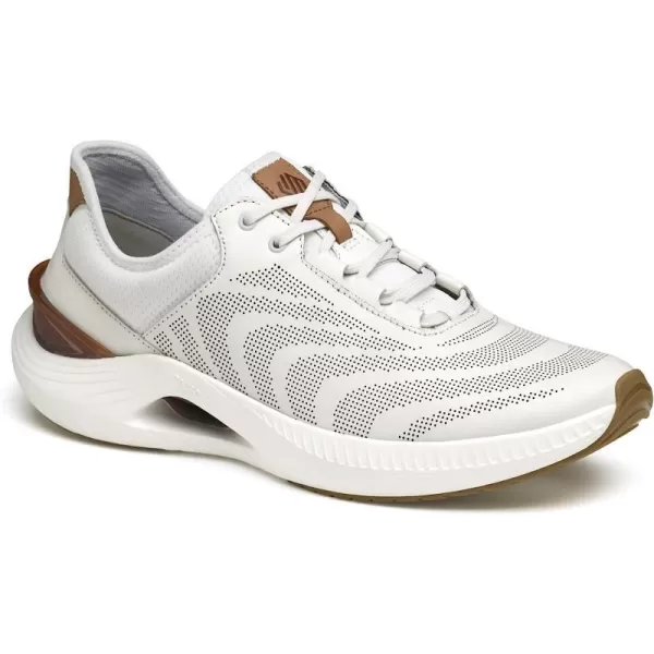 imageJohnston amp Murphy Mens RT1Luxe  Sneakers for Men Mens Fashion Sneakers Mens Casual Shoes TemperatureRegulating Comfort Removable EVA Cushioned FootbedWhite Full Grain
