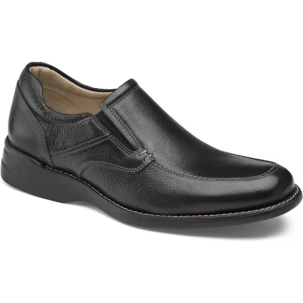 imageJohnston amp Murphy Mens Shuler Moc Toe SlipOn Shoe  Cushioned Footbed  FullGrain Leather  Rubber Sole  Padded Collar  Superior ComfortBlack Full Grain