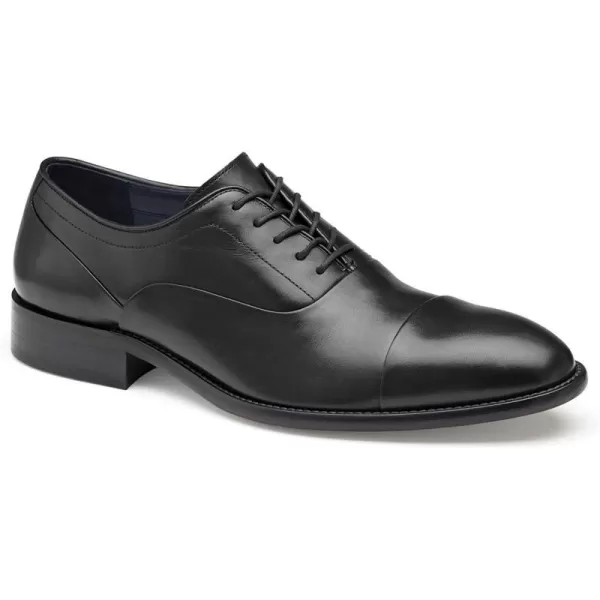 imageJohnston amp Murphy Mens Stockton Cap Toe Shoes  Round Cap Toe  LaceUp Dress Shoe for Men  Leather Upper  Comfortable amp Classic Footwear DesignBlack Full Grain