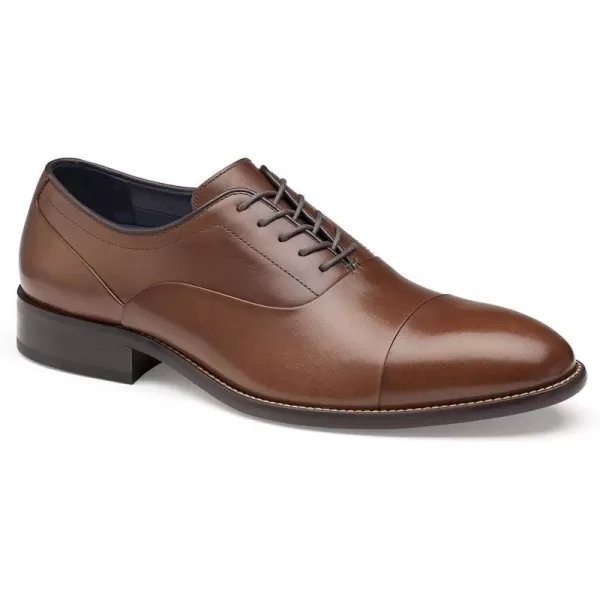 imageJohnston amp Murphy Mens Stockton Cap Toe Shoes  Round Cap Toe  LaceUp Dress Shoe for Men  Leather Upper  Comfortable amp Classic Footwear DesignTan Full Grain