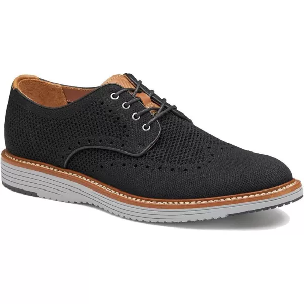 imageJohnston amp Murphy Mens Upton Knit Wingtip Shoe  Mens Walking Shoes Casual Shoes for Men Sneakers for Men Flexible Knit Shoes for Men TRUFOAM Sole amp Rubber SoleBlack Knit