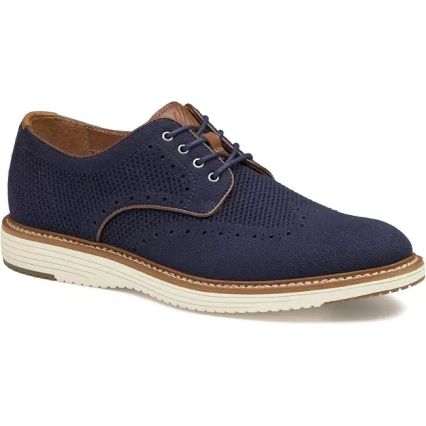 imageJohnston amp Murphy Mens Upton Knit Wingtip Shoe  Mens Walking Shoes Casual Shoes for Men Sneakers for Men Flexible Knit Shoes for Men TRUFOAM Sole amp Rubber SoleNavy Knit