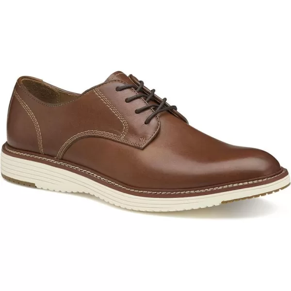 imageJohnston amp Murphy Mens Upton Plain Toe Shoe  Leather Mesh Lining  Memory Foam Cushioned InsoleTan Full Grain