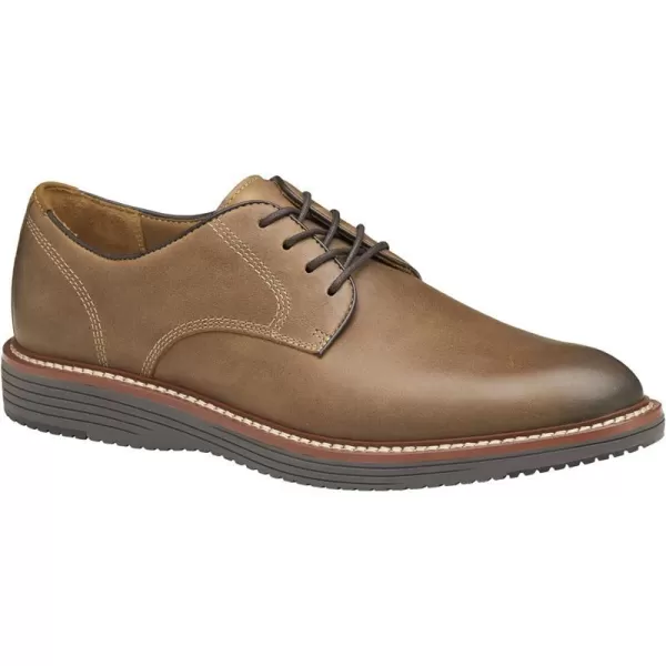 imageJohnston amp Murphy Mens Upton Plain Toe Shoe  Leather Mesh Lining  Memory Foam Cushioned InsoleTan Oiled Full Grain