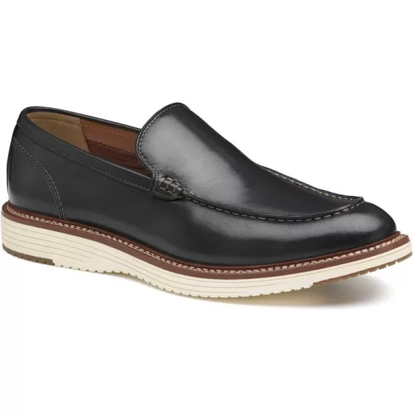 imageJohnston amp Murphy Mens Upton Venetian Shoe  Mens Walking Shoes Casual Shoes for Men Sneakers for Men Flexible Shoes for Men TRUFOAM Sole amp Cushioned InsoleBlack Full Grain