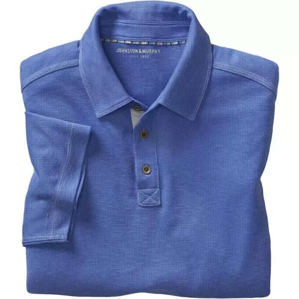 imageJohnston amp Murphy Mens Vintage Slub PoloBlue