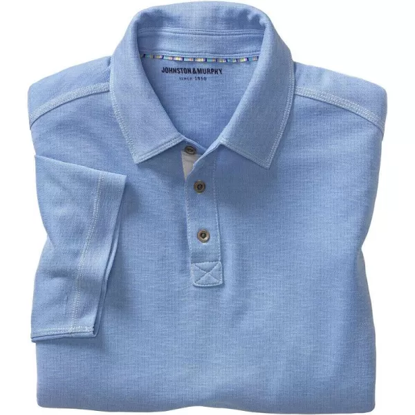 imageJohnston amp Murphy Mens Vintage Slub PoloLight Blue