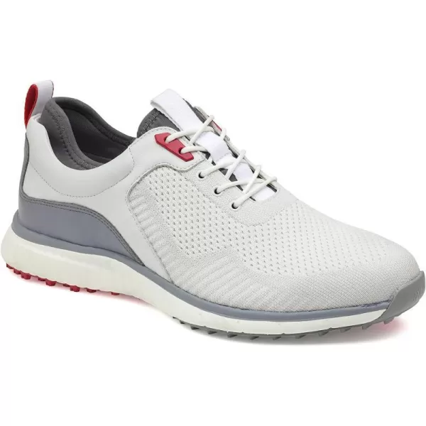 imageJohnston amp Murphy Mens XC4 H2 Sport Hybrid Knit Golf Shoe  Waterproof Leather  Lightweight  Memory Foam CushioningWhite KnitWhiteGray Waterproof Leather