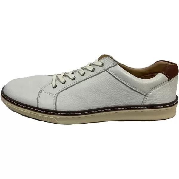 imageJohnston amp MurphynbspMensnbspMcGuffeynbspLacetoToenbspShoenbspnbspClassic Lightweight Leather SneakerWhite Full Grain Leather