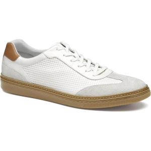 imageJohnston ampamp Murphy McGuffey TToe Mens Shoe  Mens Fashion Dress Sneakers Casual Leather Shoes for MenWhite Full GrainSuede