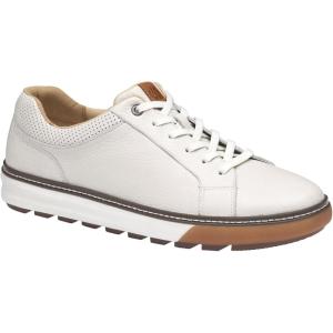 imageJohnston ampamp Murphy Mens McGuffey LacetoToe Shoe Classic Lightweight Leather SneakerWhite Waterproof Full Grain