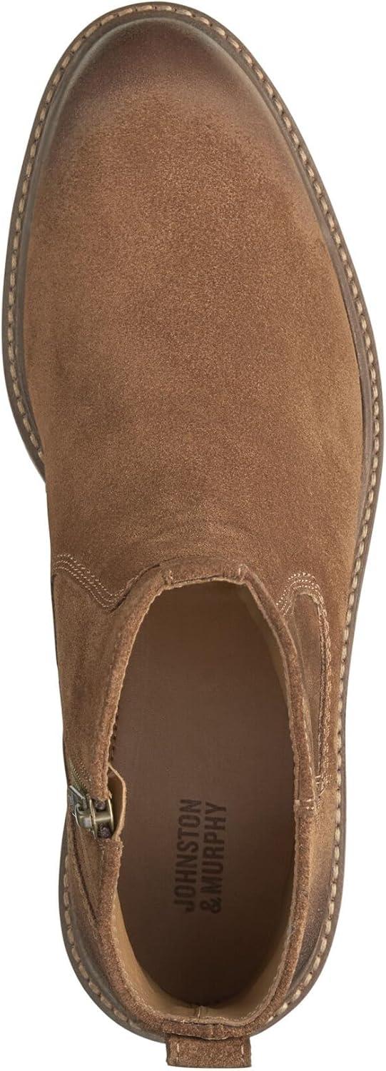 imageJohnston ampamp Murphy Barrett Plain Toe Zip Boot  Classic Mens Ankle Boots Leather Casual Boots for MenBrown