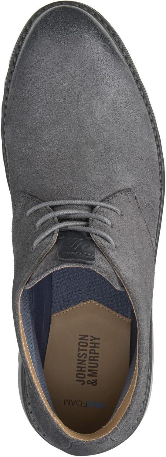 imageJohnston ampamp Murphy Braydon Chukka Casual Shoes for Men  Leather Boots for Men for Office ampamp Daily WearCharcoal Waxed Suede