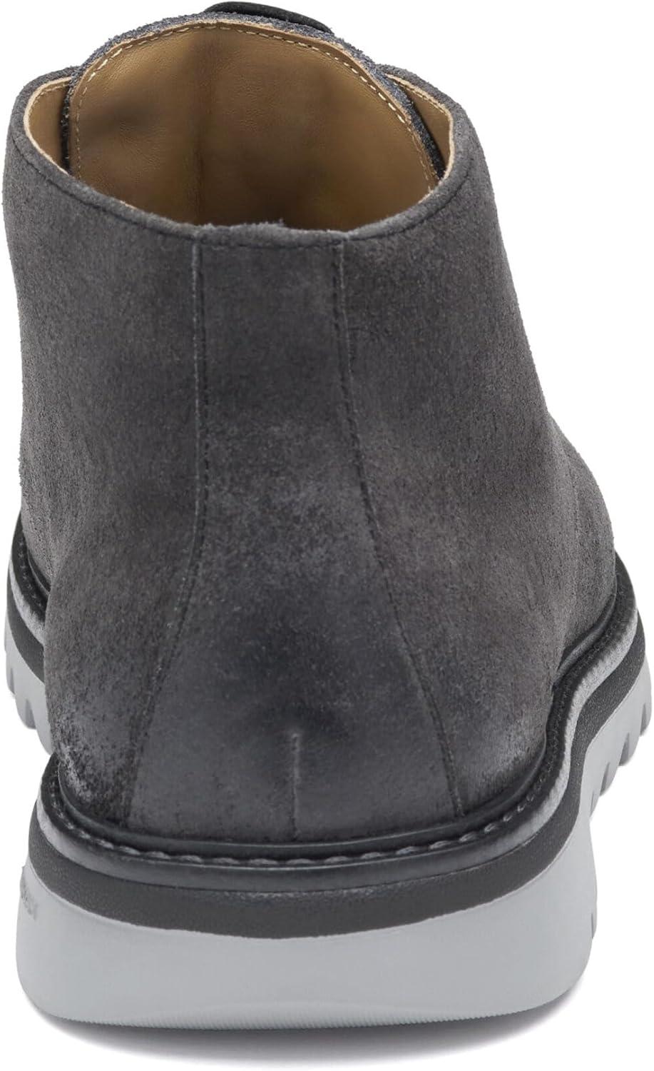 imageJohnston ampamp Murphy Braydon Chukka Casual Shoes for Men  Leather Boots for Men for Office ampamp Daily WearCharcoal Waxed Suede