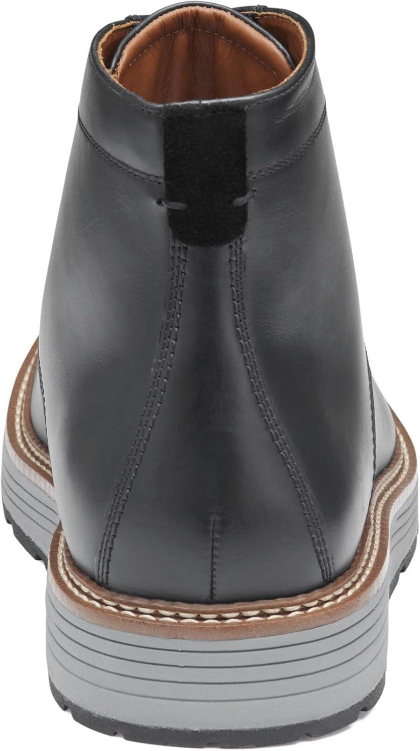 imageJohnston ampamp Murphy Upton Lug Plain Toe Mens Boot  Mens Leather Boots Waterproof Casual Mens Work BootsBlack