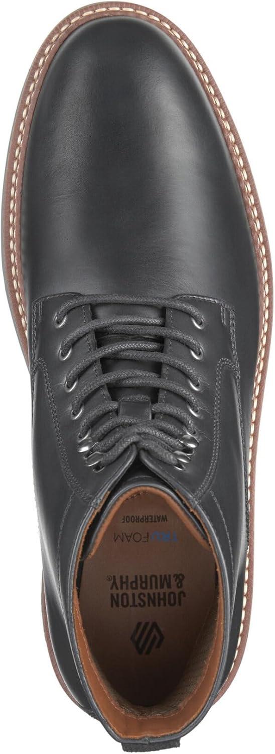 imageJohnston ampamp Murphy Upton Lug Plain Toe Mens Boot  Mens Leather Boots Waterproof Casual Mens Work BootsBlack