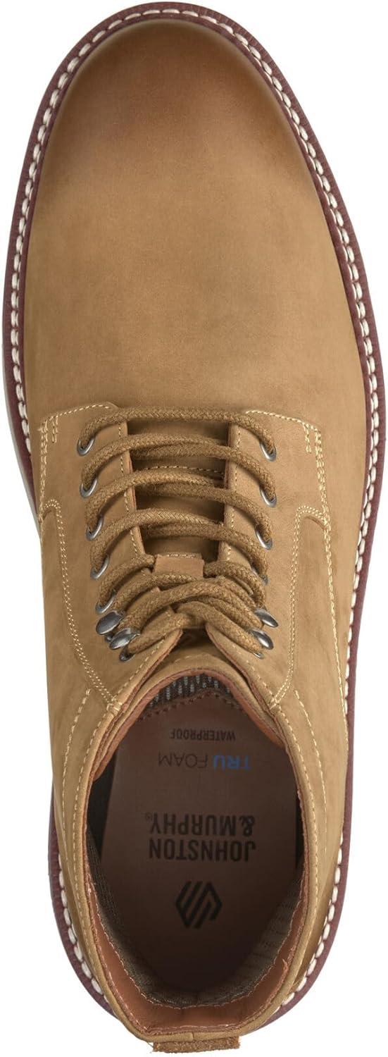 imageJohnston ampamp Murphy Upton Lug Plain Toe Mens Boot  Mens Leather Boots Waterproof Casual Mens Work BootsLight Tan Oiled Waterproof Full Grain