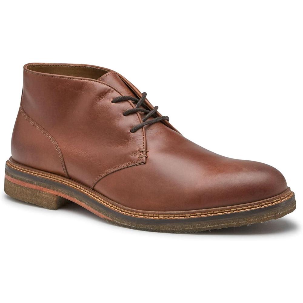 imageJohnston ampamp Murphy Calder Chukka Casual Shoes for Men  Leather Boots for Men for Office ampamp Daily WearMahogany