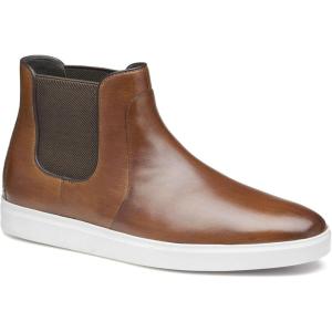 imageJohnston ampamp Murphy Brody Chelsea Boots for Men  Casual ampamp Dress Leather Shoes for Men for Work ampamp Daily WearBrown