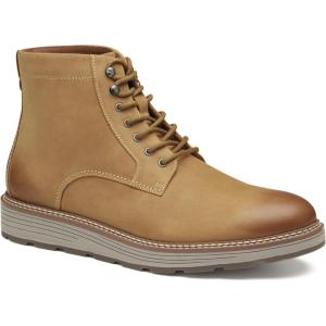 imageJohnston ampamp Murphy Upton Lug Plain Toe Mens Boot  Mens Leather Boots Waterproof Casual Mens Work BootsLight Tan Oiled Waterproof Full Grain