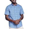 imageJohnston ampamp Murphy Mens Printed Cotton ShortSleeveBlue Cocktail