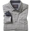 imageJohnston ampamp Murphy ButtonFront Knits Shirt for Men  Long Sleeve Shirts for Men Classic Casual ShirtLight Gray Gingham