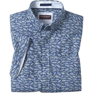 imageJohnston ampamp Murphy Mens Printed Cotton ShortSleeveFishbone