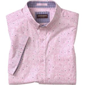 imageJohnston ampamp Murphy Mens Printed Cotton ShortSleeveFlamingo