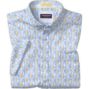 imageJohnston ampamp Murphy Mens Printed Cotton ShortSleevePineapple