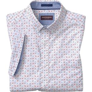 imageJohnston ampamp Murphy Mens Printed Cotton ShortSleeveWhite Airplane
